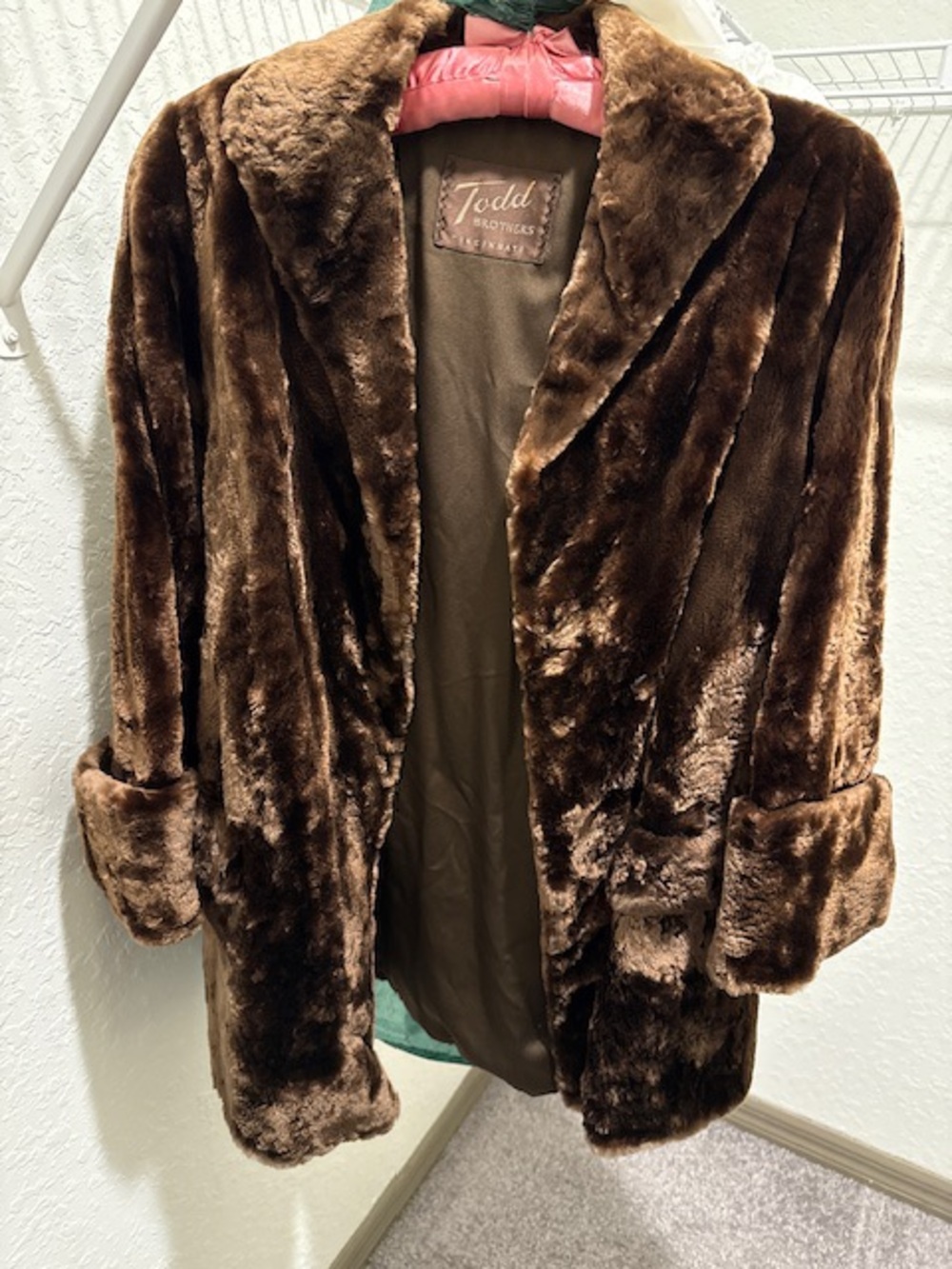 Todd Brothers Vintage 1940s Fur Swing Jacket